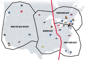 NHL Realignment Map - Week 6