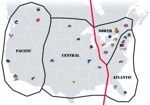 NHL Realignment Map Week 10