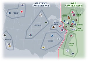 NHL Realignment Map - Week 33
