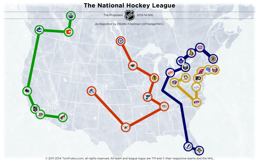 Proposed NHL Realignment 2013-14