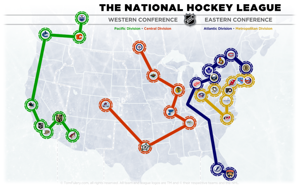 2017-18 NHL Alignment Map